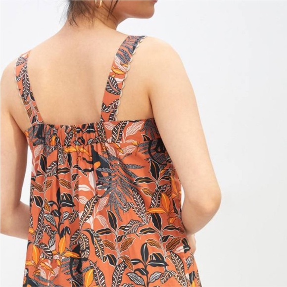 ✨ Anthropologie Flounced Midi Dress Sz S - Picture 4 of 8